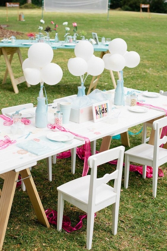simple wedding table decor for kids