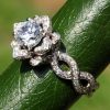 1.50 ct Infinity Diamond Engagement Flower Ring