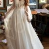 A-line silhouette Roxana long sleeves wedding dress