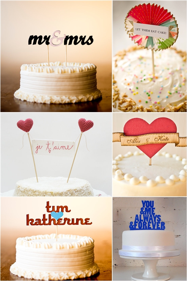 Message And Monogram Wedding Cake Toppers My Deer Flowers