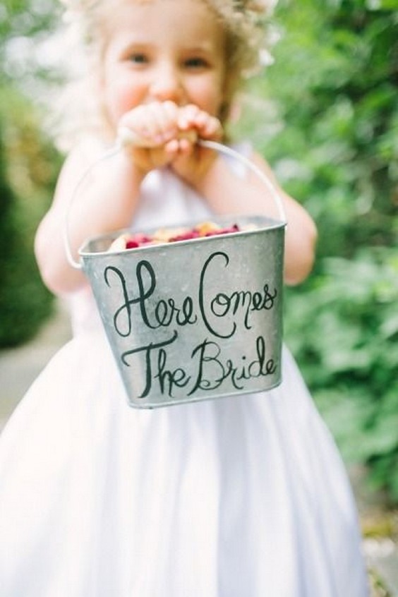 rustic wedding flower girl