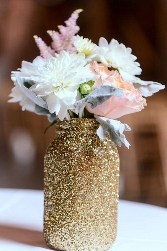 GlitterMason Jar Centerpieces