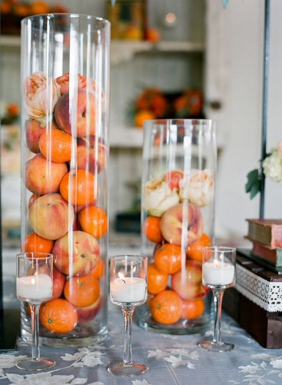 wedding decoration with oranges