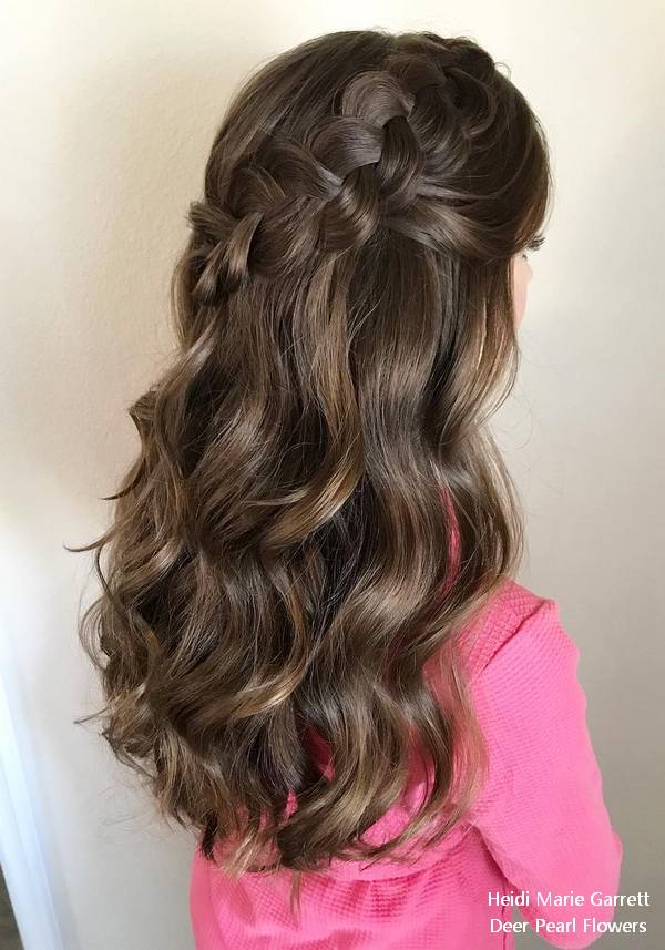 Half up half down wedding hairstyles from Heidi Marie Garrett