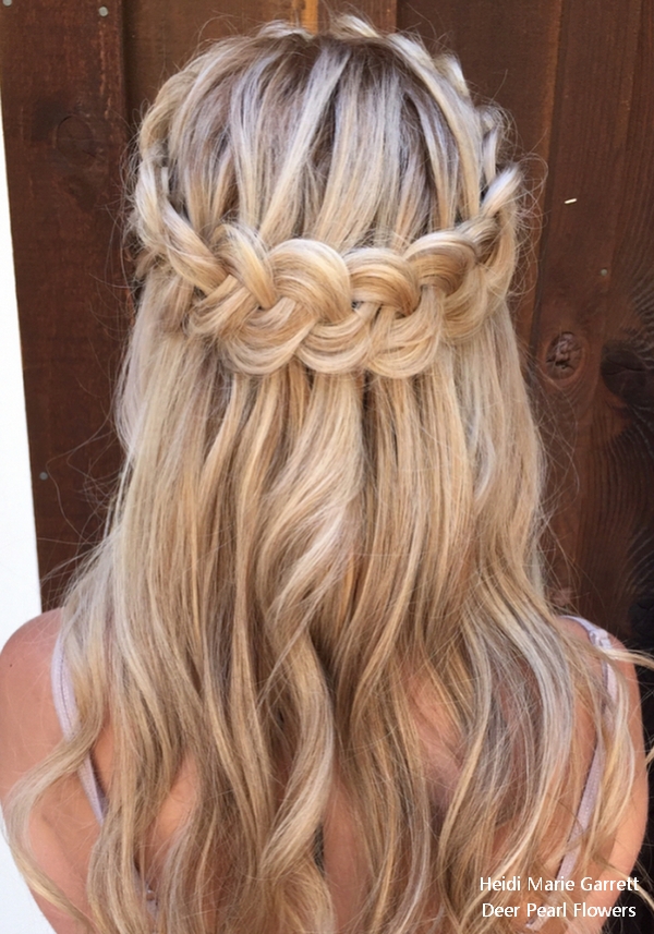 Half up half down wedding hairstyles from Heidi Marie Garrett