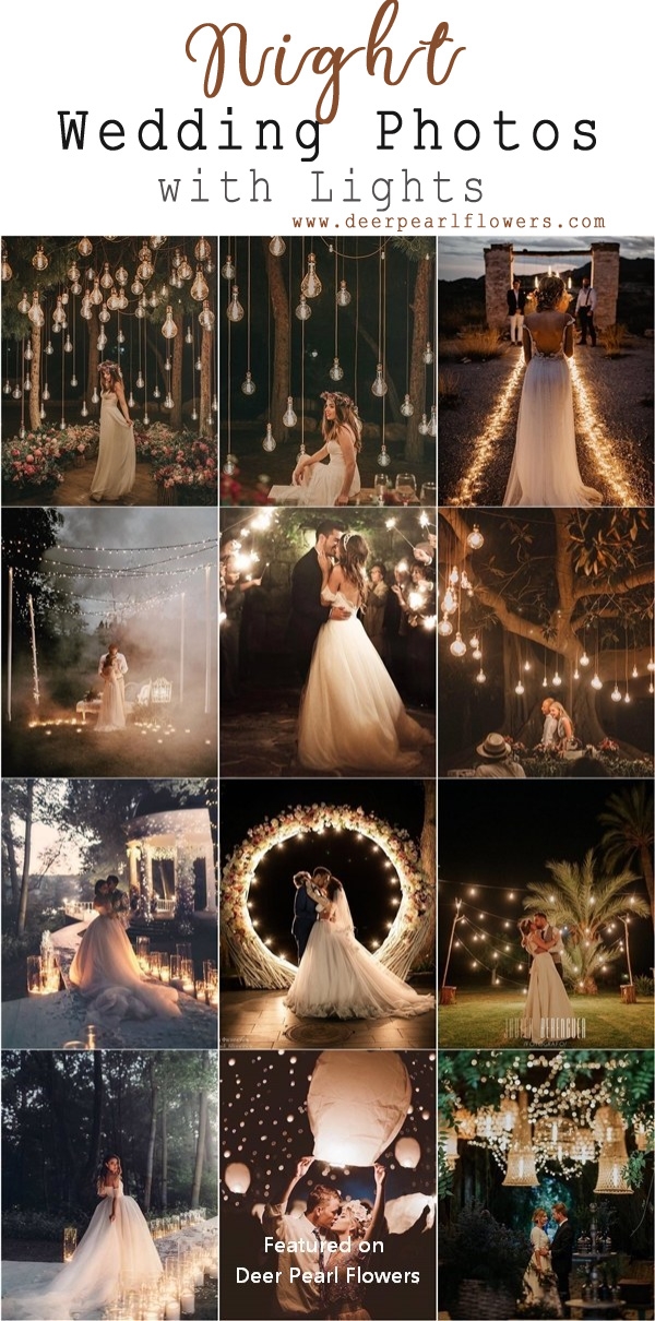 Night Wedding Arch with Lighting Decor Ideas