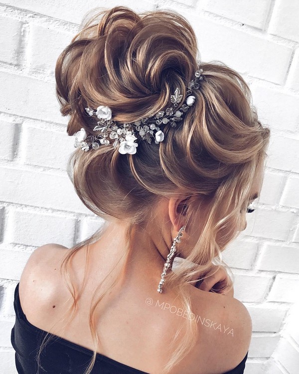 Long updo wedding hairstyles from mpobedinskaya