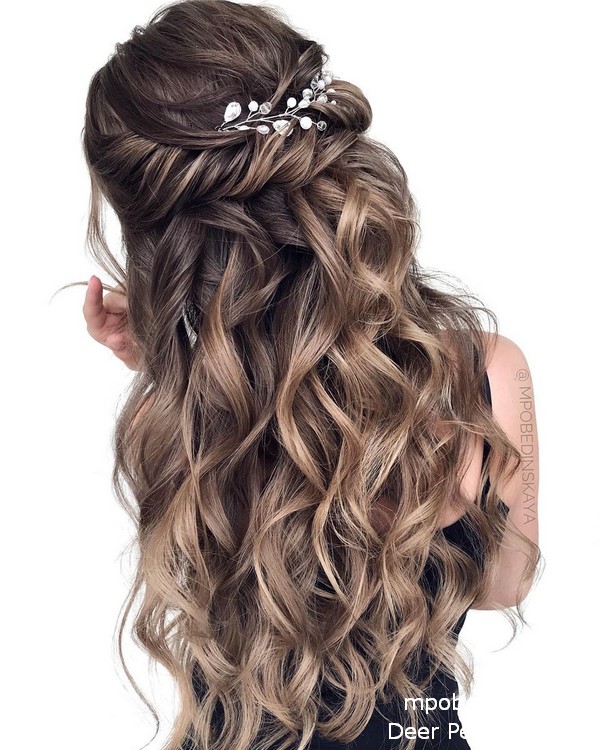 mpobedinskaya half up half down wedding hairstyles