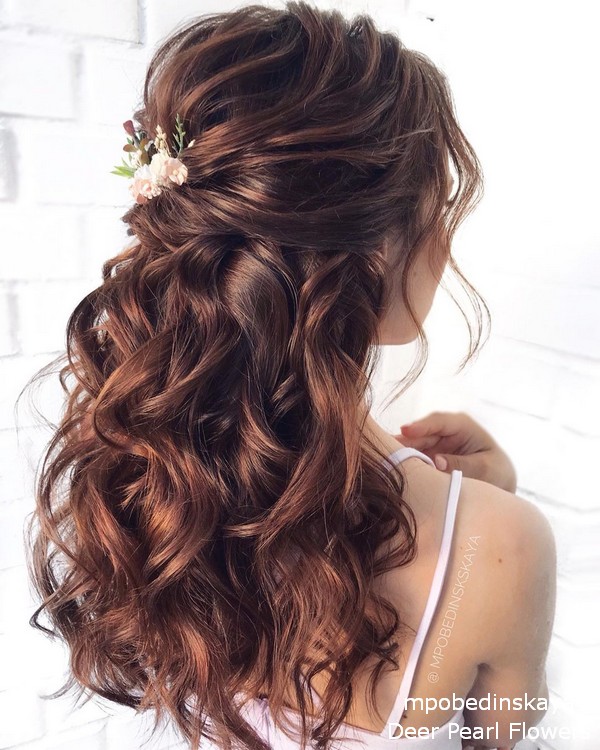 30 Half Up Half Down Wedding Hairstyles My Deer Flowers