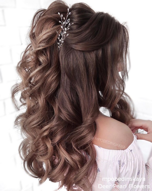 mpobedinskaya half up half down wedding hairstyles