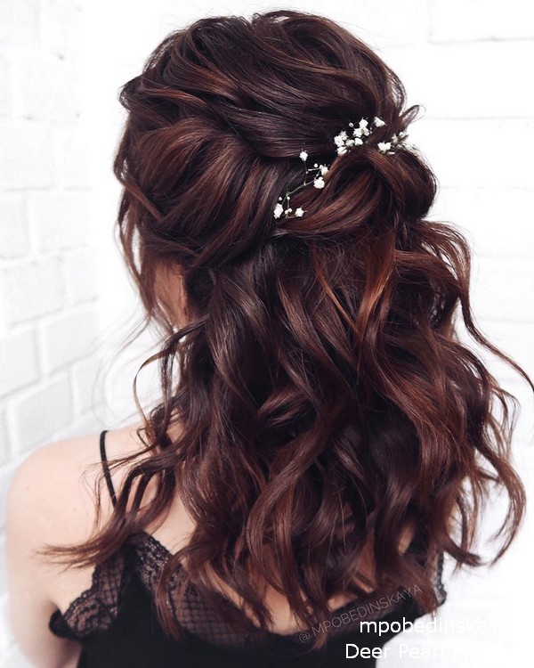 mpobedinskaya half up half down wedding hairstyles