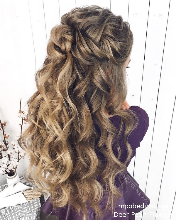 mpobedinskaya half up half down wedding hairstyles