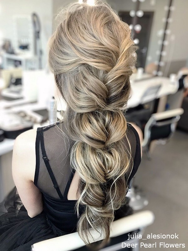 Long Briaided wedding hairstyles from julia_alesionok