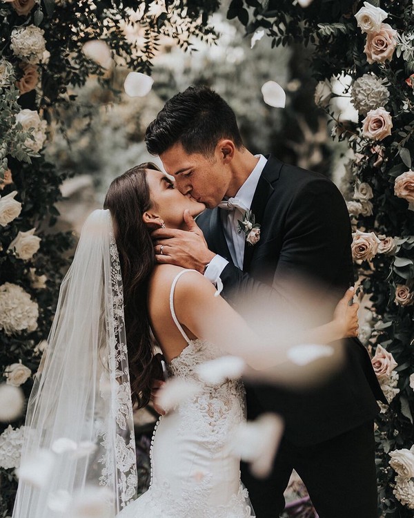 Confetti Petal Toss Wedding Photos