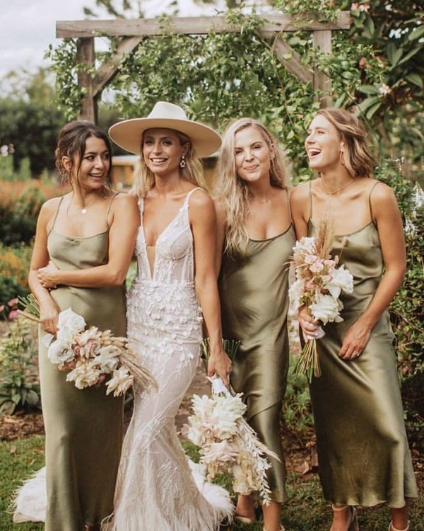 green bridesmaid dresses