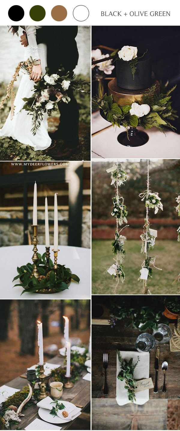 Chic Dark and Moody Fall Wedding Ideas and Colors