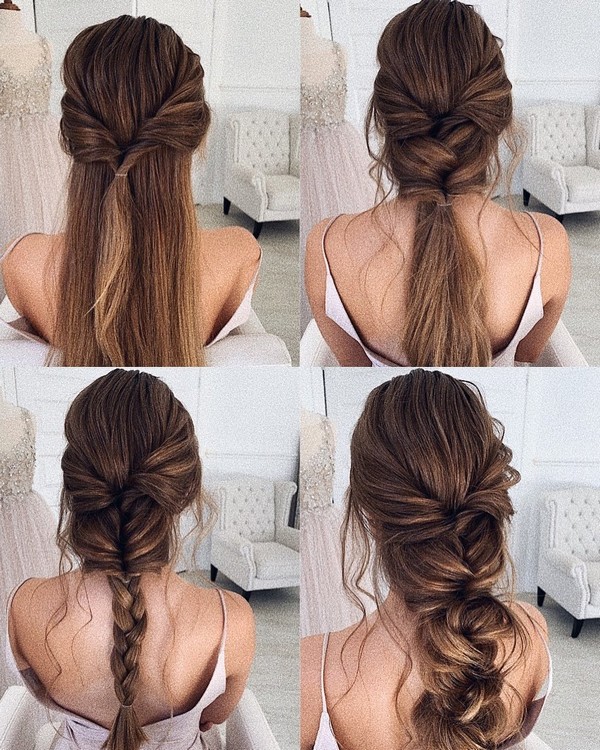 Wedding Hairstyle Tutorial for Long Hair from Ulyana.aster #diy #wedding #weddinghairstyles #hairstyles