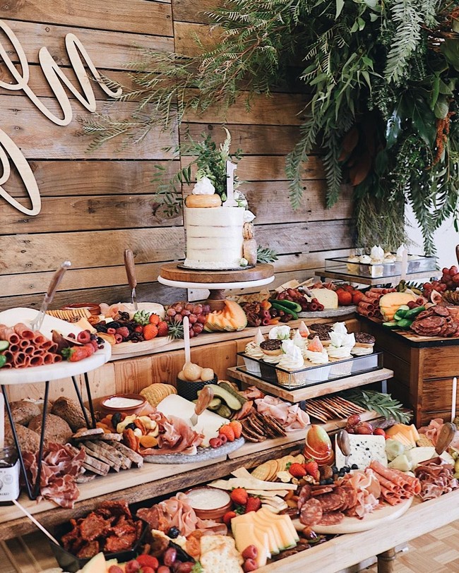  pictures of wedding food tables