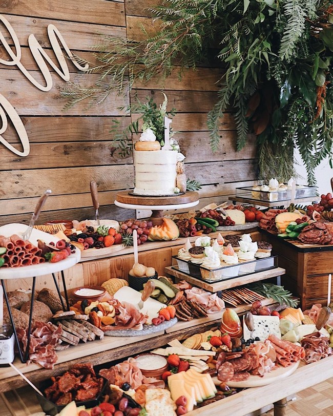 Charcuterie table food ideas for wedding #wedding #weddingfoods #weddingideas