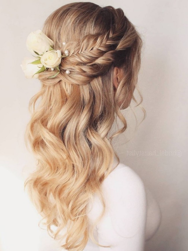 Olga Hampshire Half Up Half Down Wedding Hairstyles #wedding #hair #hairstyles #weddingideas