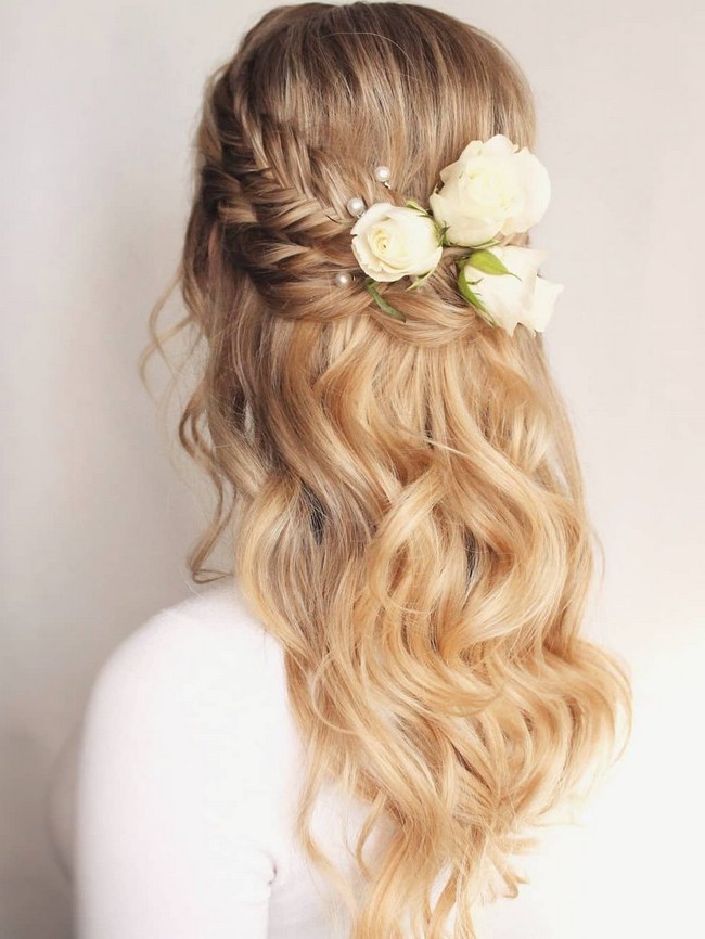 Olga Hampshire Half Up Half Down Wedding Hairstyles #wedding #hair #hairstyles #weddingideas