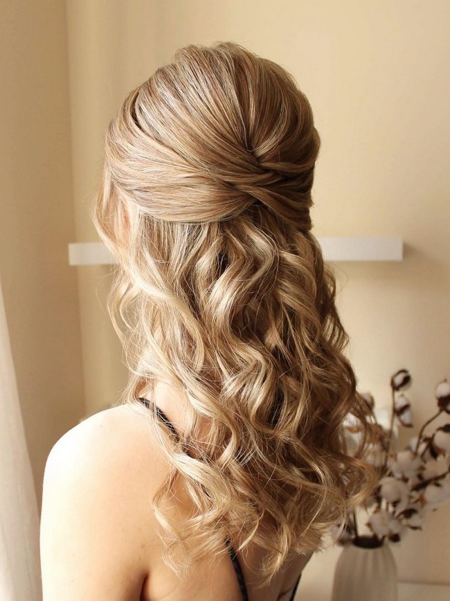 Olga Hampshire Half Up Half Down Wedding Hairstyles #wedding #hair #hairstyles #weddingideas