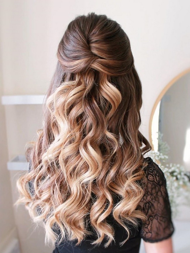 Olga Hampshire Half Up Half Down Wedding Hairstyles #wedding #hair #hairstyles #weddingideas