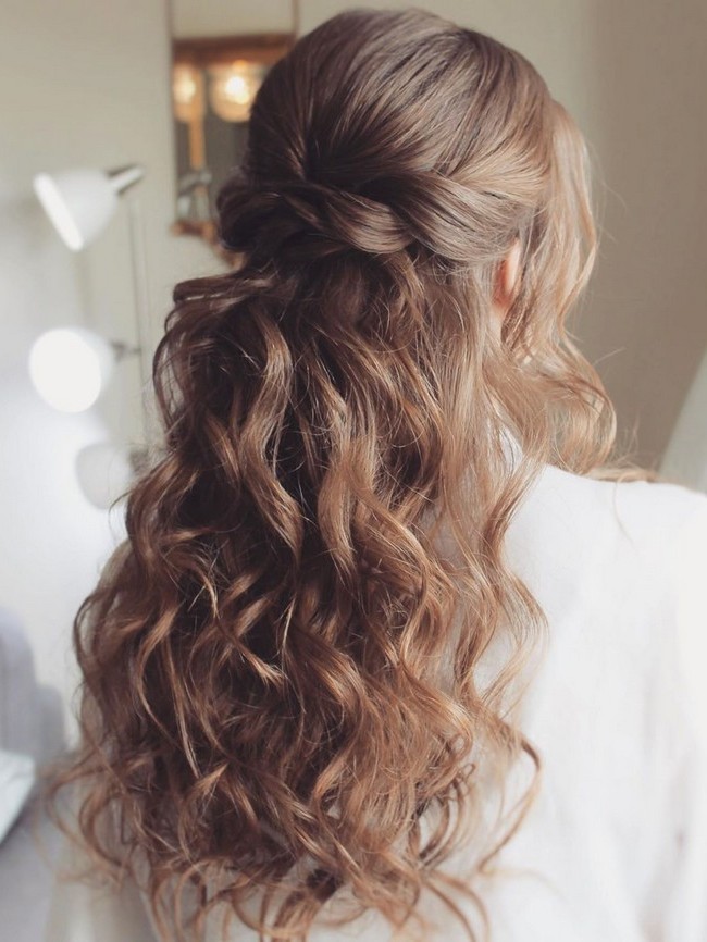 Olga Hampshire Half Up Half Down Wedding Hairstyles #wedding #hair #hairstyles #weddingideas