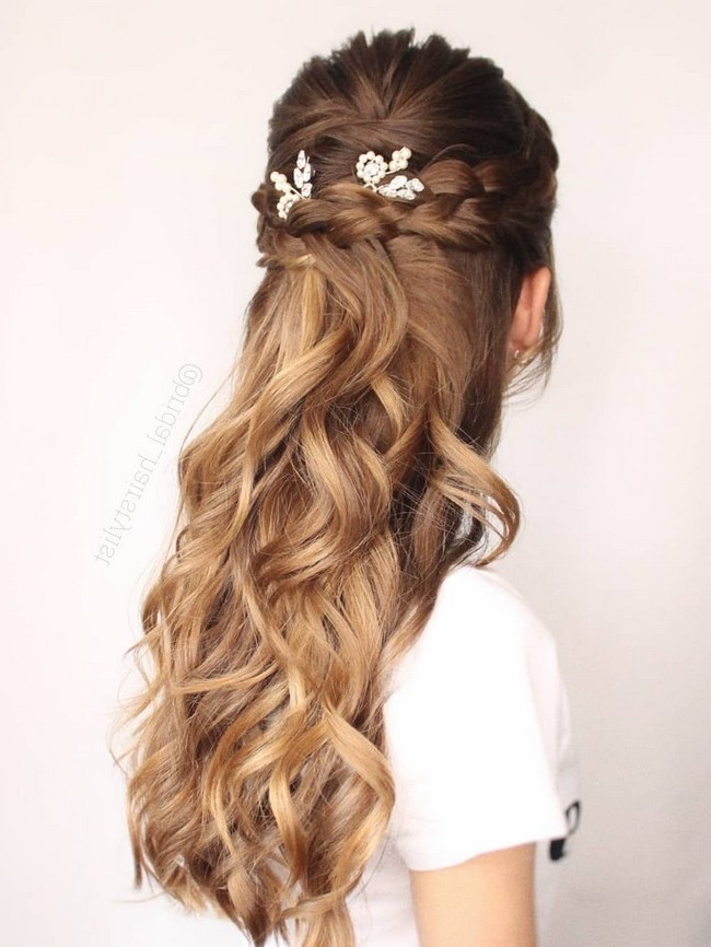 Olga Hampshire Half Up Half Down Wedding Hairstyles #wedding #hair #hairstyles #weddingideas