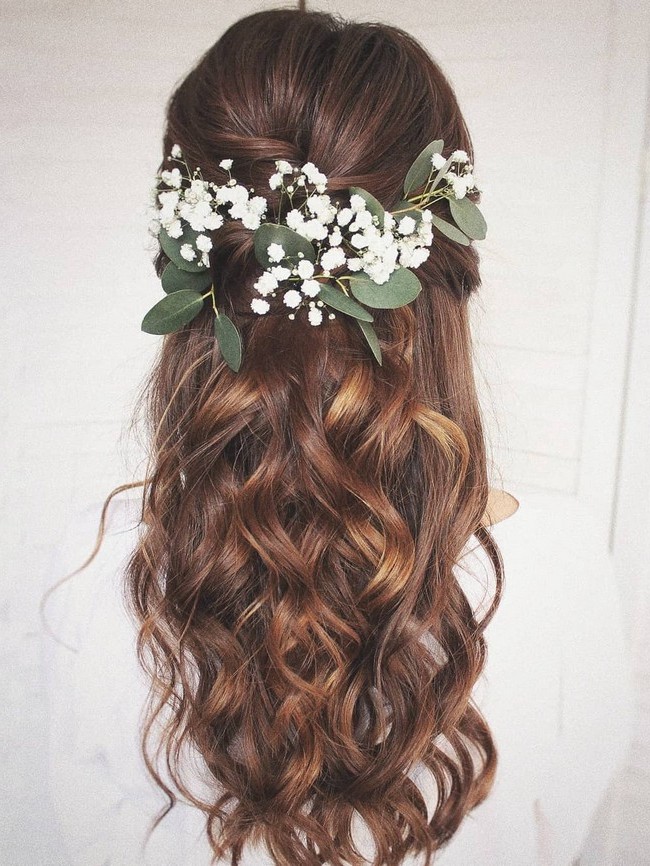 Olga Hampshire Half Up Half Down Wedding Hairstyles #wedding #hair #hairstyles #weddingideas
