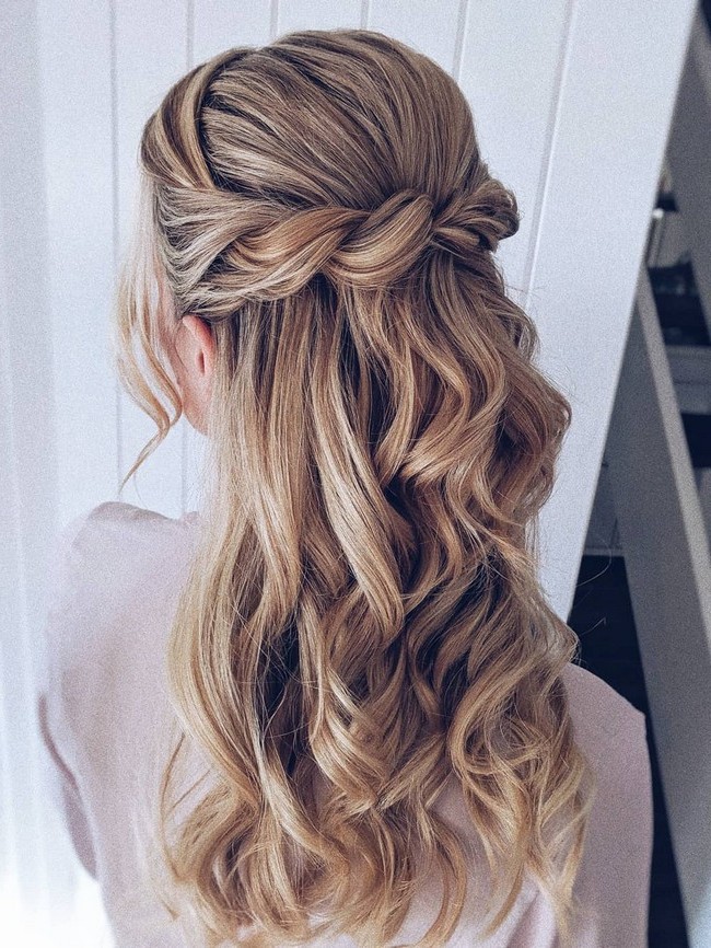 Olga Hampshire Half Up Half Down Wedding Hairstyles #wedding #hair #hairstyles #weddingideas